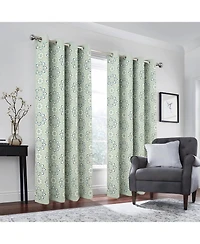 Rt Designers Collection 100% Polyester 190 Gsm Tilley Revisible Blackout Grommet Curtain Panel 54" x 84" Sage