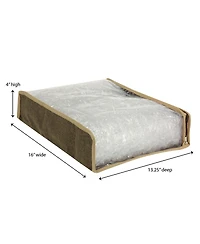 Household Essentials Set of Two Sweater Storage Bags, Coffee Linen