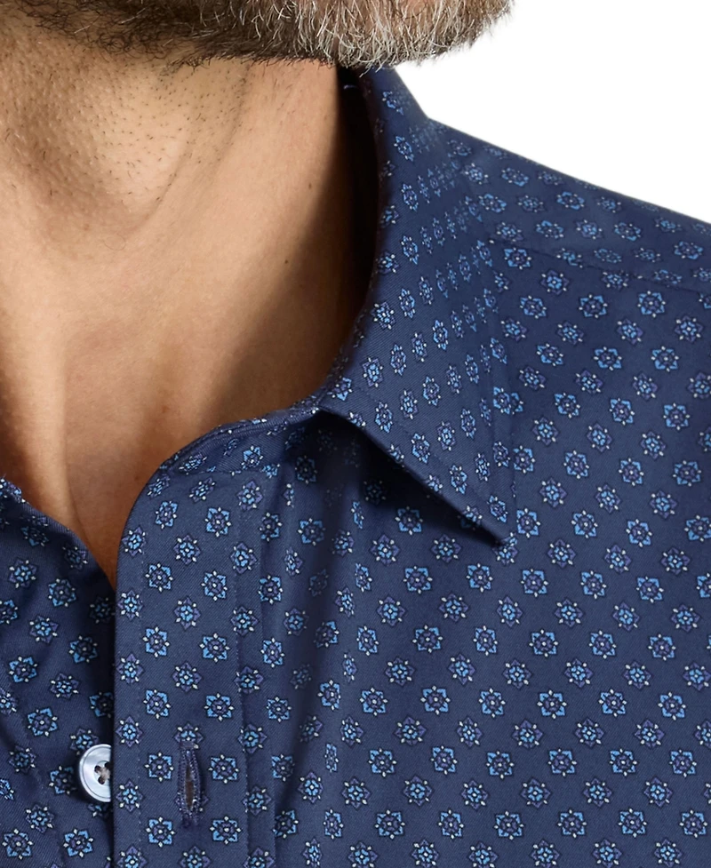 UNTUCKit Men's Regular Fit Wrinkle-Free Performance Vandelay Button Up Shirt