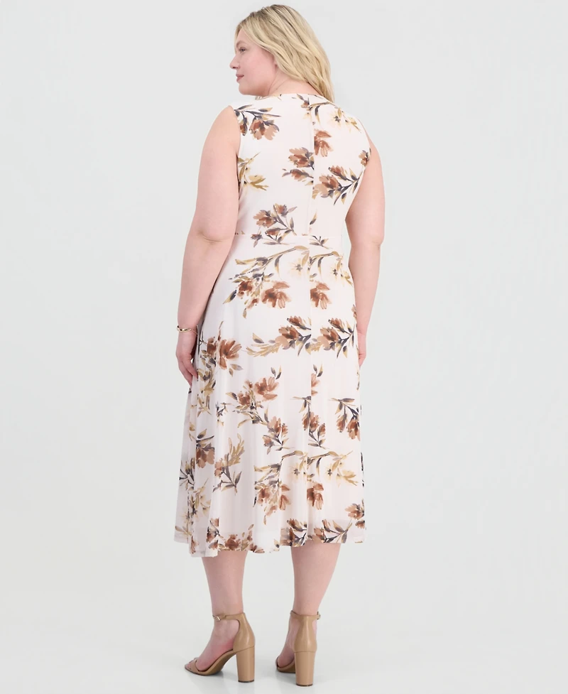 Sandra Darren Plus Sleeveless Midi Dress