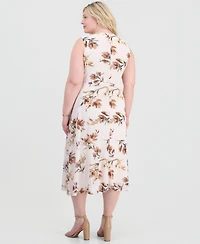 Sandra Darren Plus Sleeveless Midi Dress