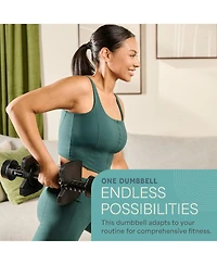 Lifepro Adjustable Dumbbell Set with Rack – 5-in-1 Quick-Change Hand Weights, 15lb, 25lb, or 43lb – Compact Adjustable Dumbbells for Men