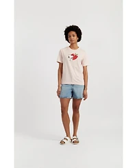 Chinti & Parker Women's Cotton Snoopy Apple T-Shirt