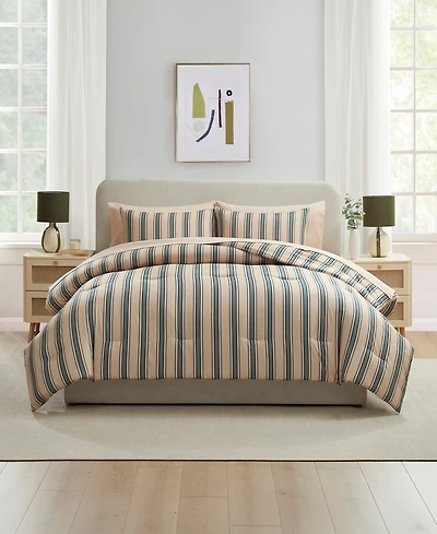 Nestl Luxury Soft Modern Striped Design -Pc. Comforter Set