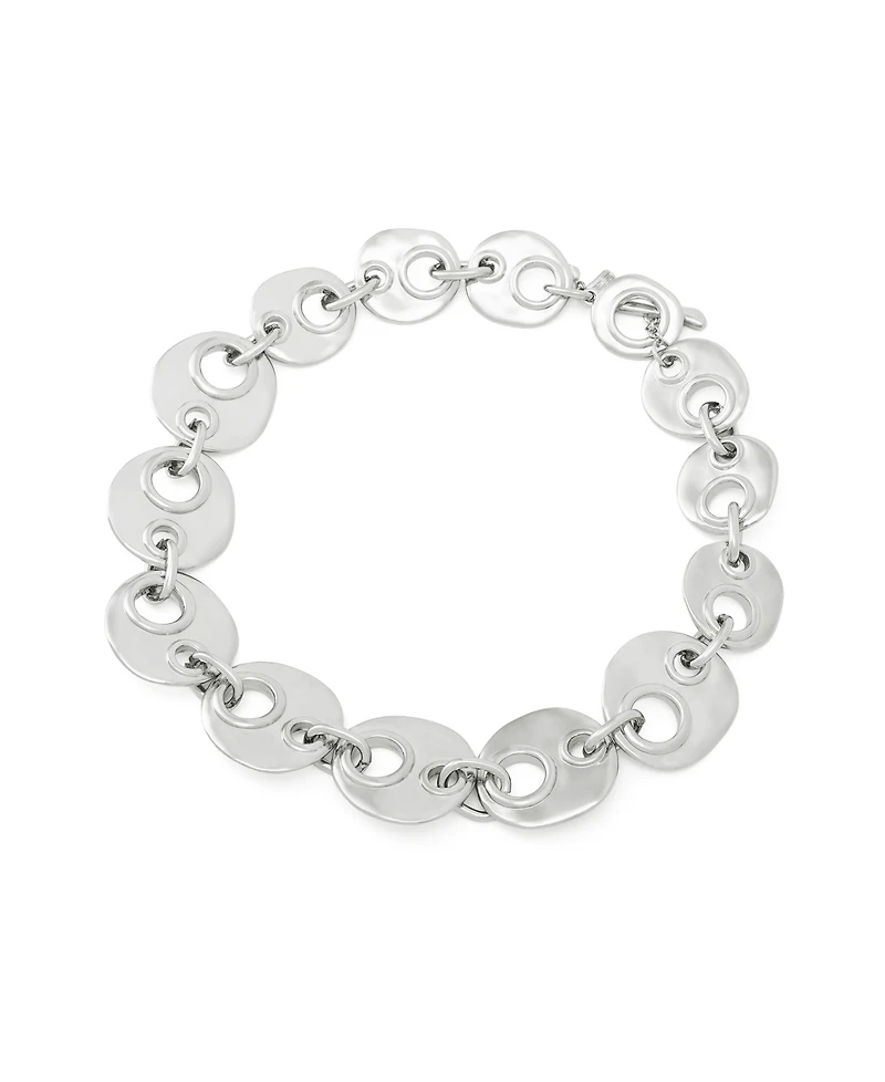 Robert Lee Morris Soho Rhodium Mariner Link Collar Necklace