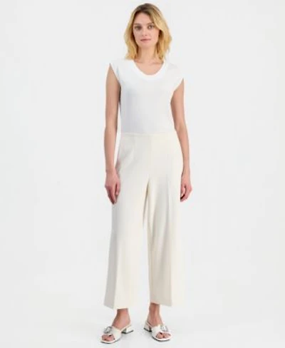 Anne Klein Womens High Rise Wide Leg Pull On Pants