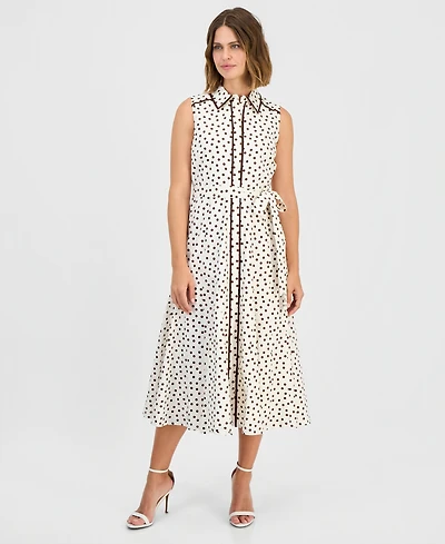 Anne Klein Petite Sleeveless Godet Shirt Dress