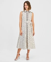 Anne Klein Petite Sleeveless Godet Shirt Dress