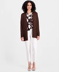 Anne Klein Women's Open-Front Rib Pocket Cardigan