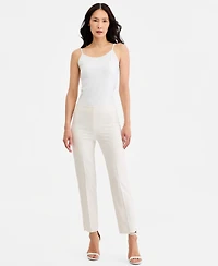 Anne Klein Women's Pull On Straight-Leg Ankle Pants