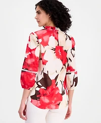 Anne Klein Petite V-Neck Button-Front Top