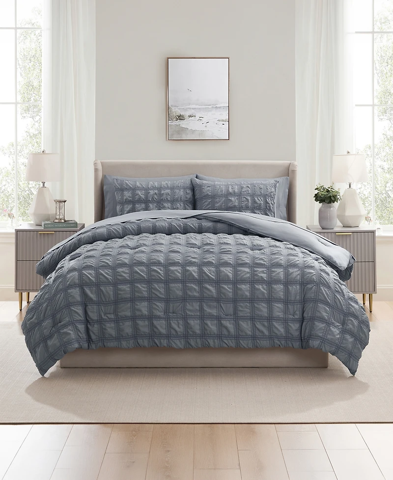Nestl Luxury Soft Seersucker Design 7-Pc. Comforter Set