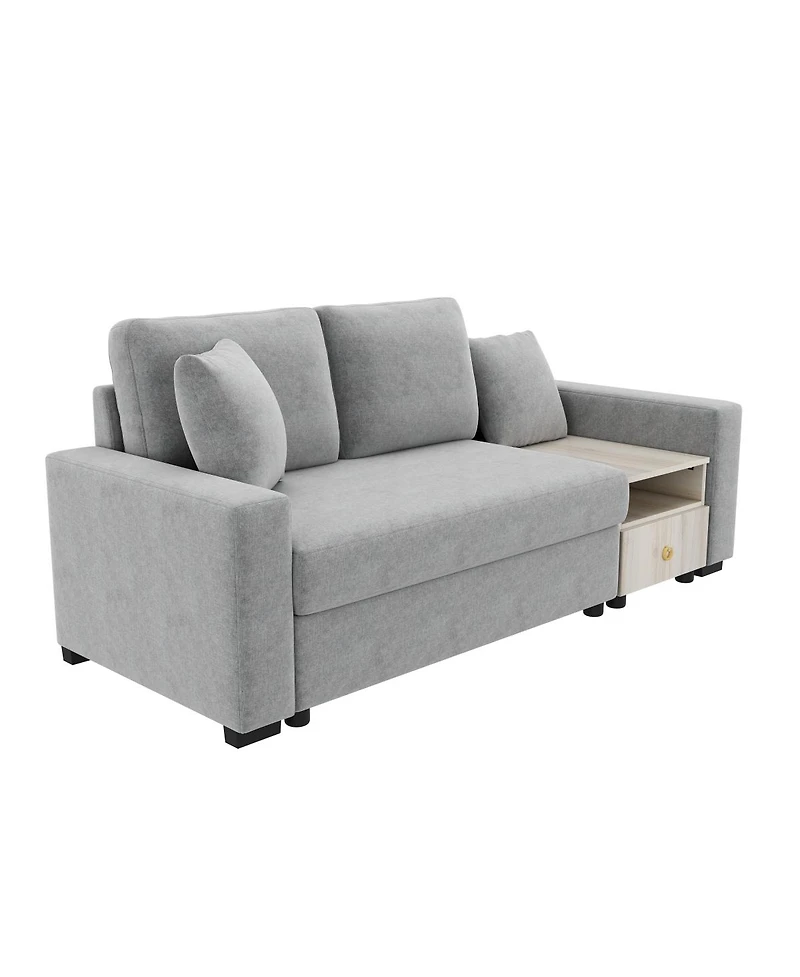 Streamdale Furniture Modern Sofa Couch 79.3" Modular Upholstered with Storage Armrest