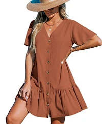 Cupshe Women's V-Neck Pull-On Dress