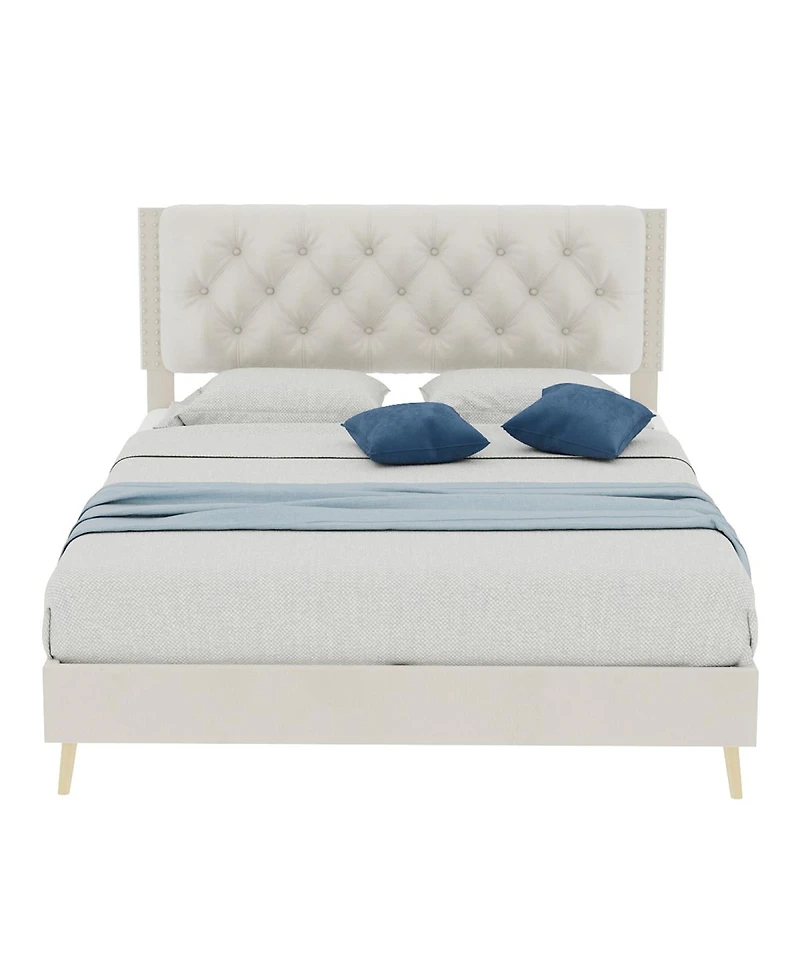 Streamdale Furniture Suede Soft Package Full Size Bed Frame