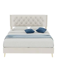 Streamdale Furniture Suede Soft Package Full Size Bed Frame