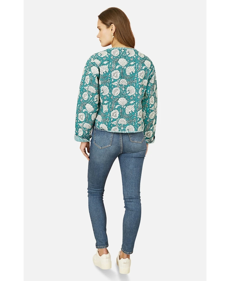 Yumi Women's Floral Patchwork Reversible Jacket