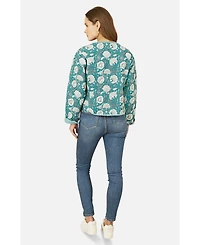 Yumi Women's Floral Patchwork Reversible Jacket