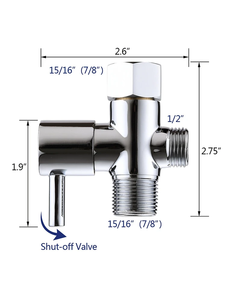 Rainsken Handheld Toilet Bidet Sprayer Set Kit, Self Cleaning Hand Stainless Steel Bidet faucet for Bathroom