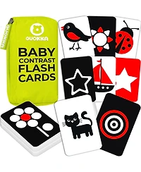 Quokka 60 High Contrast Baby Flash Cards 36 Months - Black & White Toddler Flashcards 36 Months in a Bag