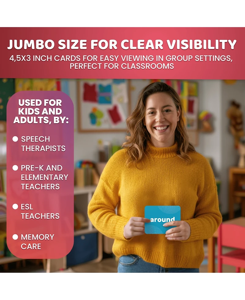 Quokka Flash Cards Set of 2 for Kids – Vocabulary Builder with Words, Sentences & Action Verbs