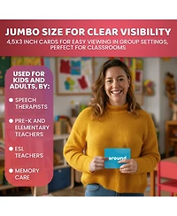 Quokka Flash Cards Set of 2 for Kids – Vocabulary Builder with Words, Sentences & Action Verbs