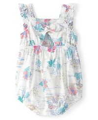 Carter's Baby Girls' Tropical Beach Sleeveless Romper