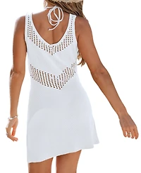 Cupshe Women's Speechless Cover-Up Mini Beach Dress