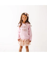 Sweet Wink Little Girls Big Sis Embroidered Patch Sweatshirt