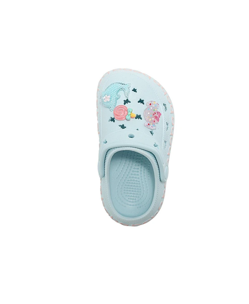 Bebe Big Girls Lighweight Eva Clogs - Slip On Comfy Shoes with Charms