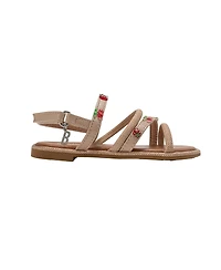 Bebe Girls Girl's Fashion Sandals – Dressy Shoes with Tiny Fruit Charms and Raffia Embossed Accents