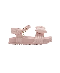 Bebe Girls Footbed Sandals - Lightweight Comfort & Adjustable Strap with Puffy Bow Detail