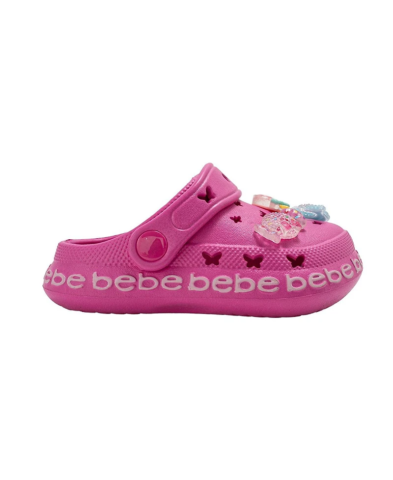 Bebe Big Girls Lighweight Eva Clogs - Slip On Comfy Shoes with Charms