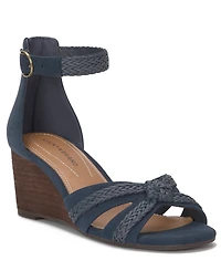 Lucky Brand Women's Jaelah Criss-Cross Braided Wedge Sandals