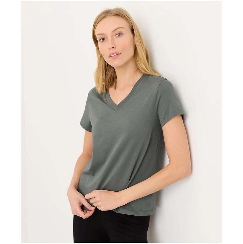 Pact Women's Organic Cotton Essential V-Neck Tee