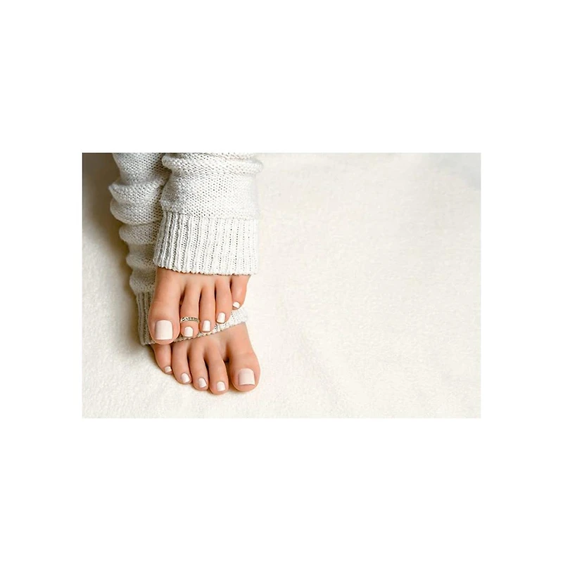 Curata Jewelry Solid 10K Adjustable Channel-Set Cubic Zirconia toe ring