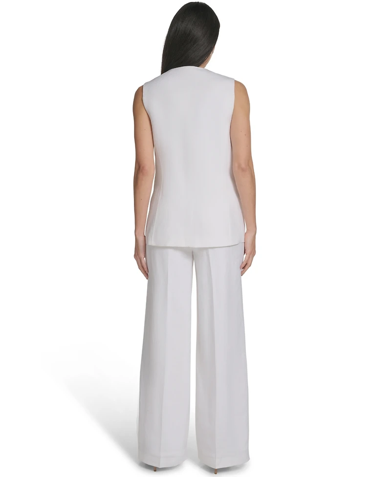 Calvin Klein Women's Button-Front Vest Jacket