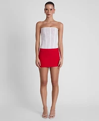Leau Women's Classic Column Micro Mini Skirt