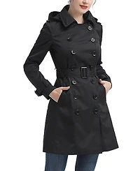 kimi + kai Women's Classic Hooded Trench Coat