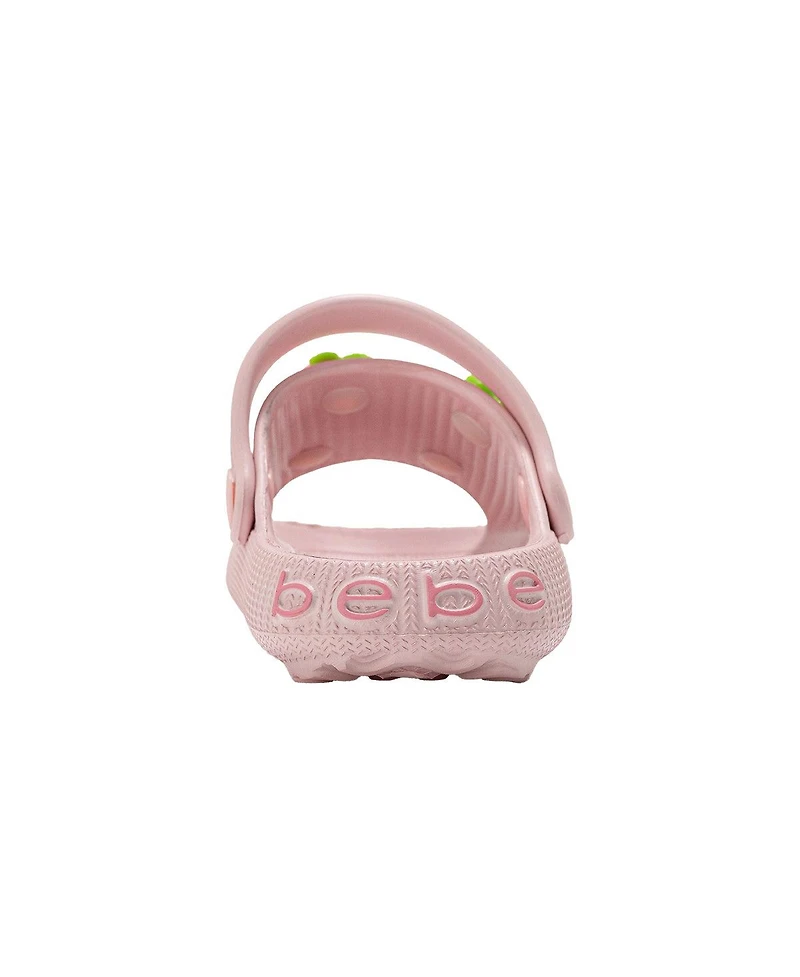 Bebe Little Girls Lightweight Eva Slide with Cherry Charms