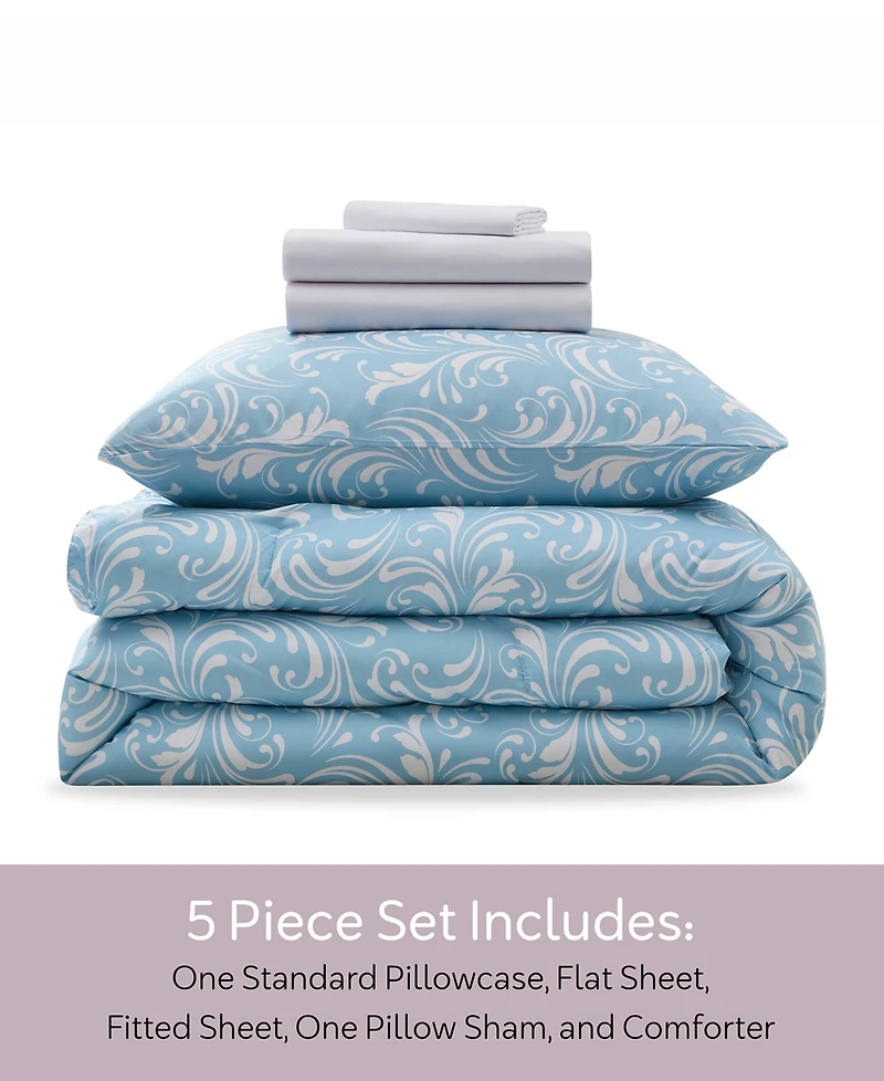 Nestl Luxury Soft Biomorphic Design -Pc. Comforter Set