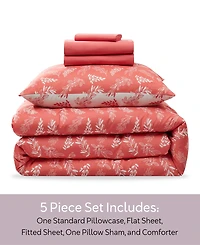 Nestl Luxury Soft Botanical Design 5-Pc. Comforter Set