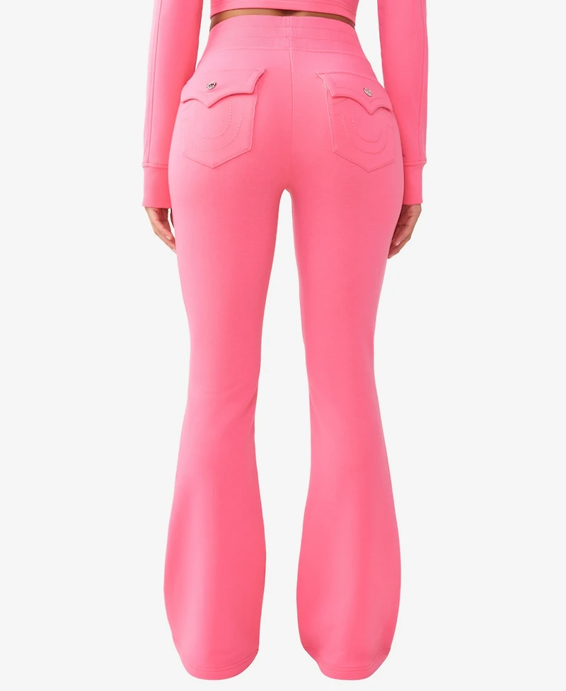 True Religion Women's French Terry Boot Cut Pants