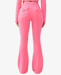 True Religion Women's French Terry Boot Cut Pants