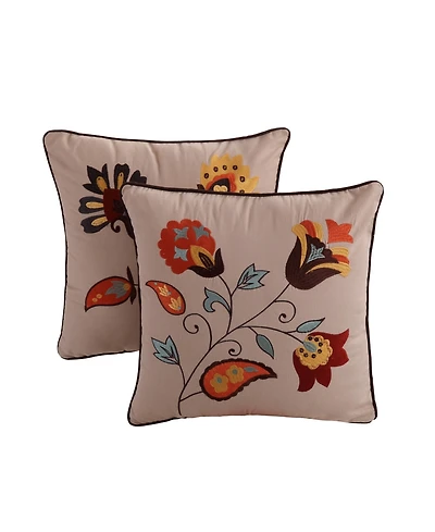 Greenland Home Fashions Andorra 2-Pc. Decorative Pillows, 18" x 18"