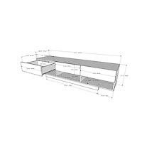 Nexera 72-Inch Tv Stand With 3-Drawers.