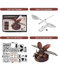 Robotime Mechanical Rhinoceros Beetle 3D Metal Puzzle Diy Model Kit