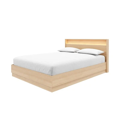 Nexera Harlow Slatted Bedframe and Headboard with Integrated Light