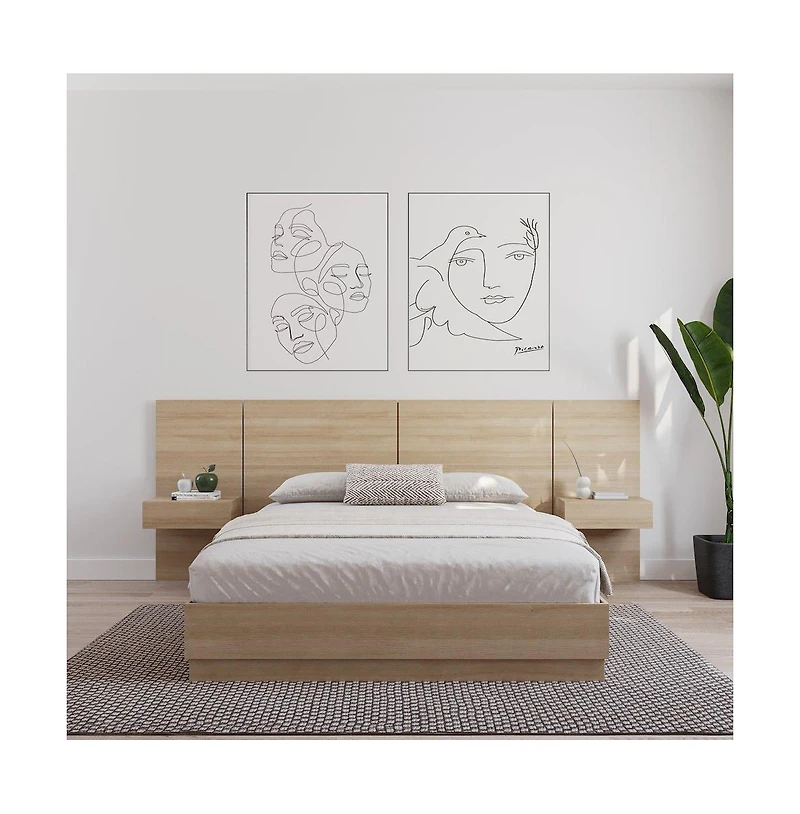 Nexera Milano Floating Nightstand Extension Panel Set of 2