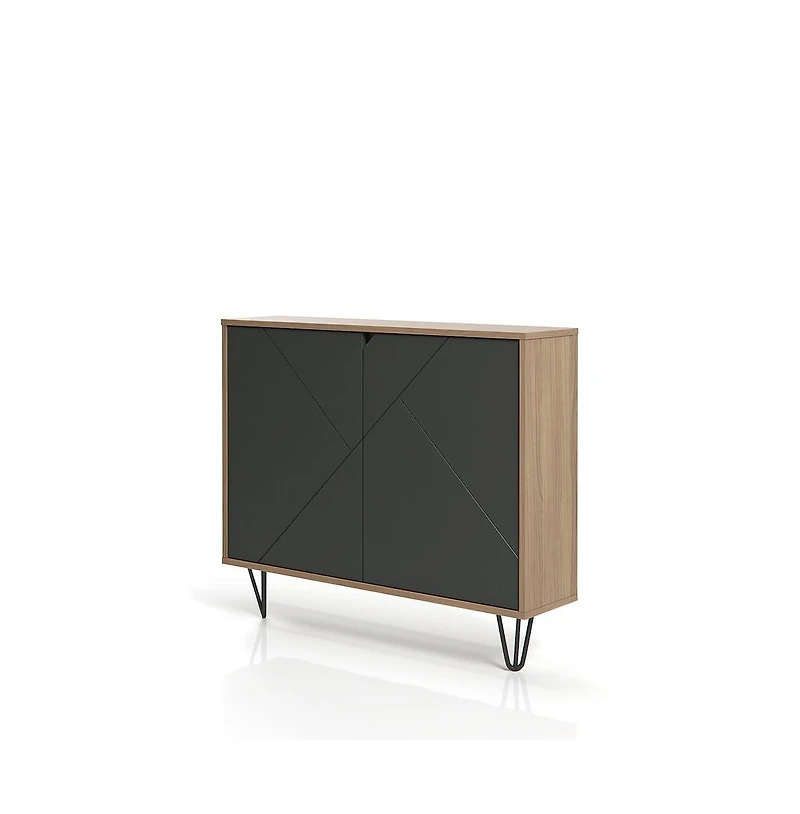 Nexera Slim 2-Door Storage Accent Cabinet